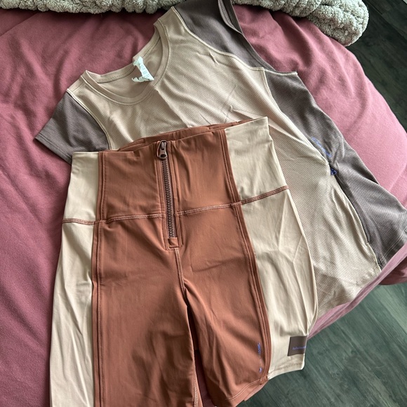 lululemon athletica Pants - Lululemon Athletica Brown and Tan Activewear